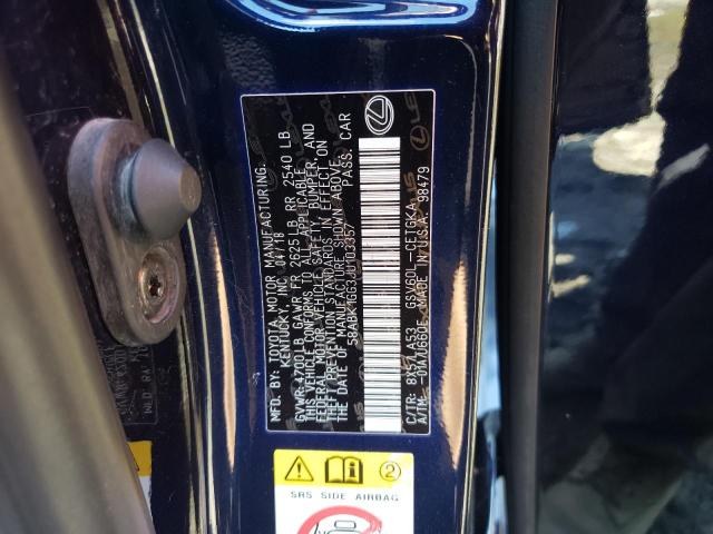Photo 10 from auction – 2018 LEXUS ES 350 with VIN 58ABK1GG3JU103357