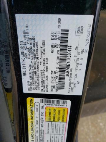 Photo 10 from auction – 2016 FORD FUSION SE with VIN 3FA6P0H76GR360414