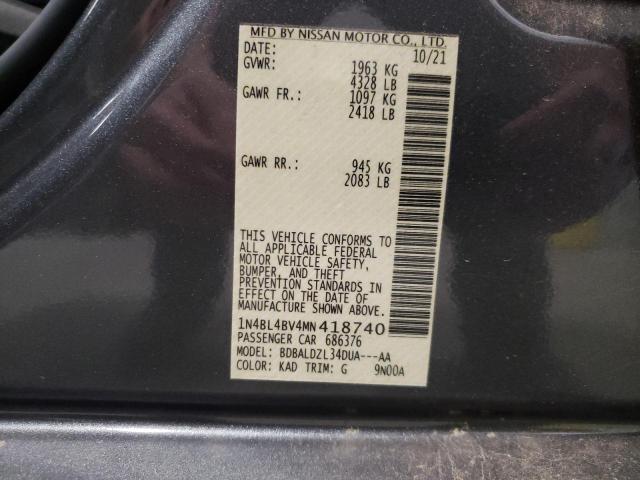 Photo 10 from auction – 2021 NISSAN ALTIMA S with VIN 1N4BL4BV4MN418740