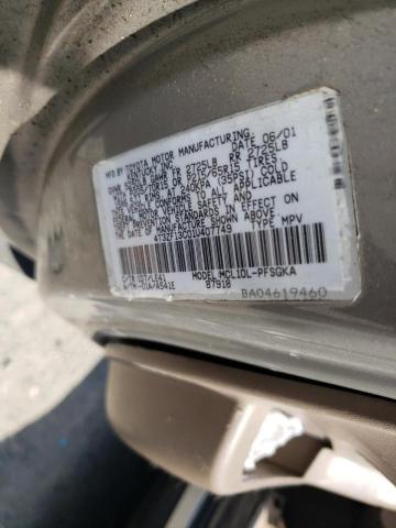 Photo 10 from auction – 2001 TOYOTA SIENNA LE with VIN 4T3ZF13C01U407749