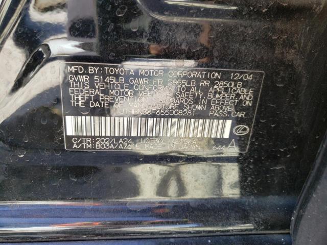 Photo 10 from auction – 2005 LEXUS LS 430 with VIN JTHBN36F655008281