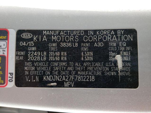 Photo 10 from auction – 2015 KIA SOUL with VIN KNDJN2A27F7812218