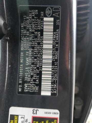 Photo 10 from auction – 2013 TOYOTA COROLLA BA with VIN 2T1BU4EE4DC049254