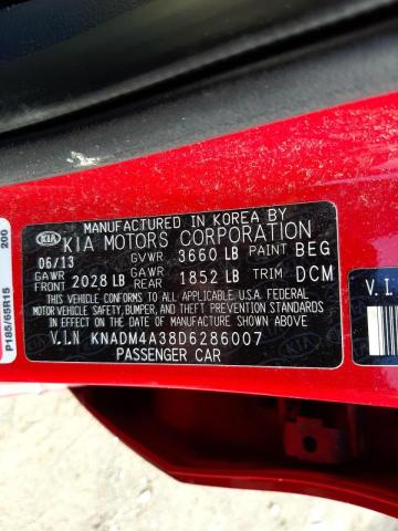 Photo 10 from auction – 2013 KIA RIO LX with VIN KNADM4A38D6286007