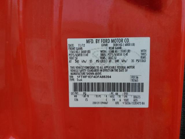 Photo 10 from auction – 2013 FORD F150 with VIN 1FTMF1EF4DFA88394