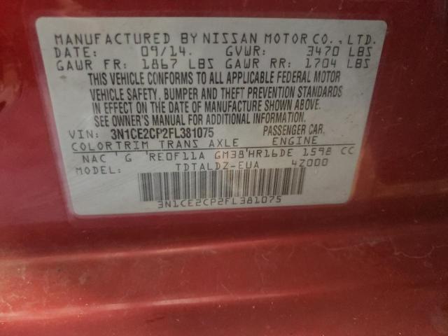 Photo 10 from auction – 2015 NISSAN VERSA NOTE with VIN 3N1CE2CP2FL381075