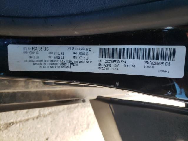 Photo 10 from auction – 2015 CHRYSLER 200 S with VIN 1C3CCCBB2FN747894