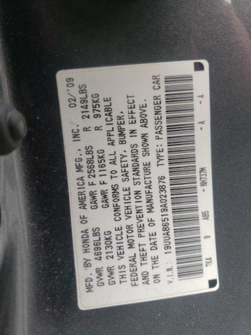 Photo 10 from auction – 2009 ACURA TL with VIN 19UUA86519A023876