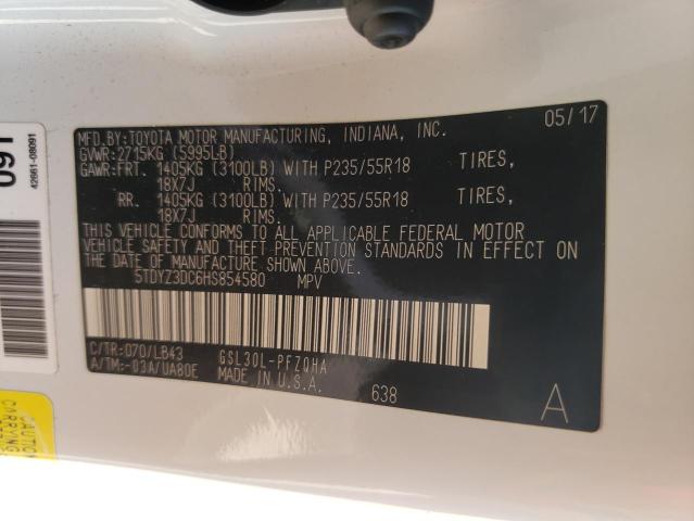 Photo 10 from auction – 2017 TOYOTA SIENNA XLE with VIN 5TDYZ3DC6HS854580