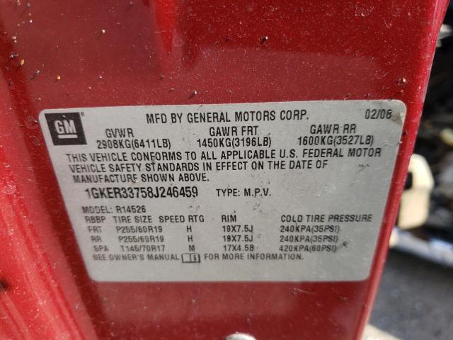 Photo 10 from auction – 2008 GMC ACADIA SLT with VIN 1GKER33758J246459