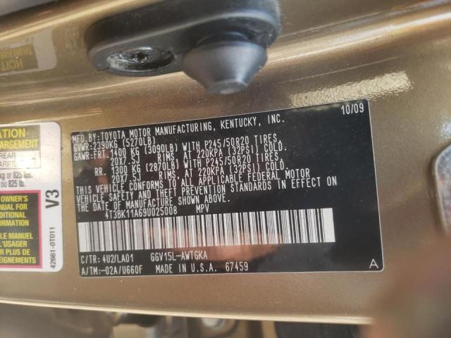 Photo 10 from auction – 2009 TOYOTA VENZA with VIN 4T3BK11A69U025008