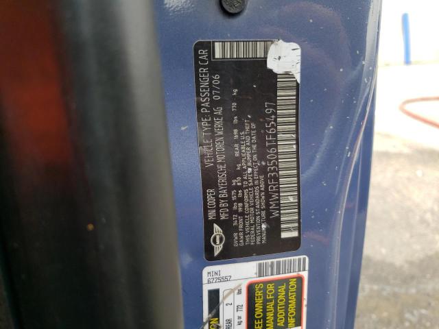 Photo 10 from auction – 2006 MINI COOPER with VIN WMWRF33506TF65497