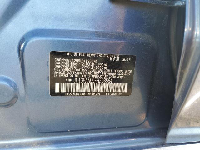 Photo 10 from auction – 2015 SUBARU IMPREZA with VIN JF1GPAA65FH298564