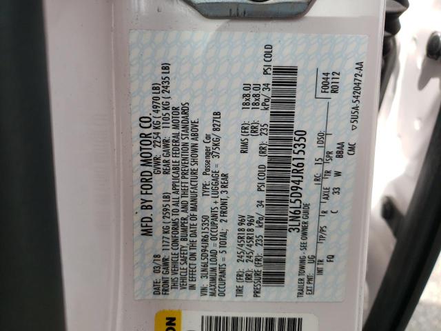 Photo 10 from auction – 2018 LINCOLN MKZ SELECT with VIN 3LN6L5D94JR615350