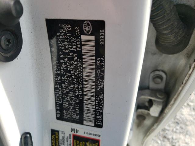 Photo 10 from auction – 2011 TOYOTA CAMRY BASE with VIN 4T1BF3EK7BU702097