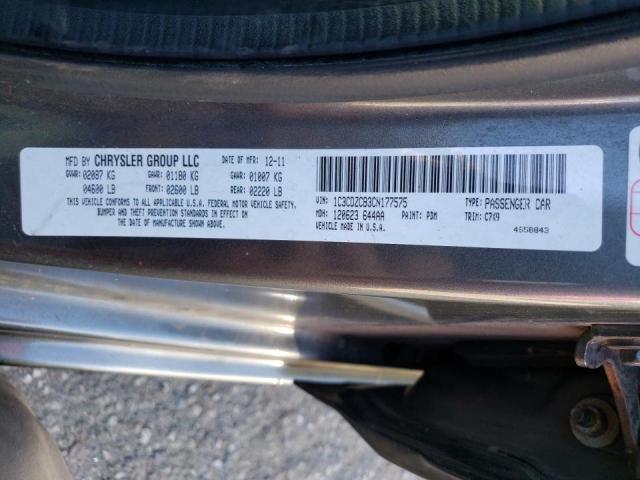 Photo 10 from auction – 2012 DODGE AVENGER SX with VIN 1C3CDZCB3CN177575