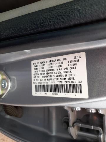 Photo 10 from auction – 2012 HONDA ACCORD EXL with VIN 1HGCP2F85CA172963