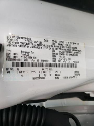 Photo 10 from auction – 2015 FORD FOCUS SE with VIN 1FADP3K28FL316661