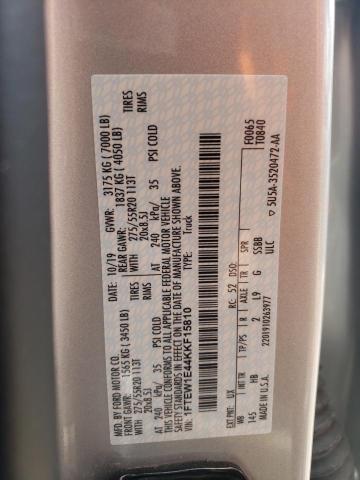 Photo 10 from auction – 2019 FORD F150 SUPER with VIN 1FTEW1E44KKF15810