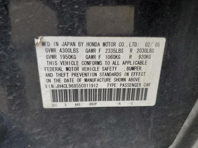 Photo 10 from auction – 2005 ACURA TSX with VIN JH4CL96855C011912