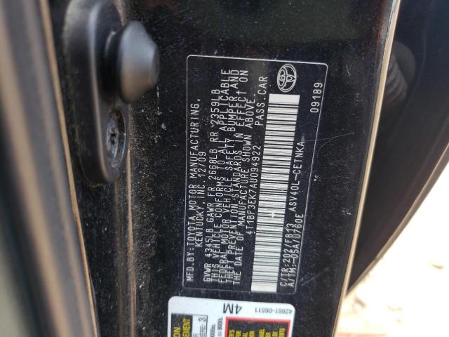 Photo 10 from auction – 2010 TOYOTA CAMRY BASE with VIN 4T1BF3EK7AU094922
