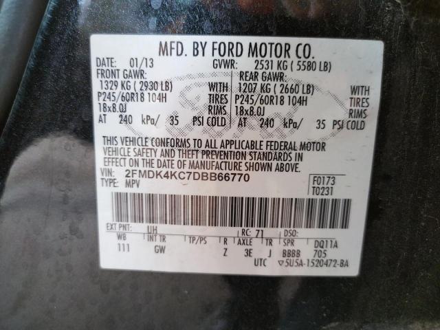 Photo 10 from auction – 2013 FORD EDGE LIMIT with VIN 2FMDK4KC7DBB66770