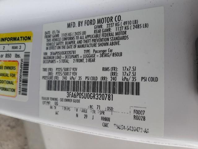 Photo 10 from auction – 2016 FORD FUSION TIT with VIN 3FA6P0SU0GR320781
