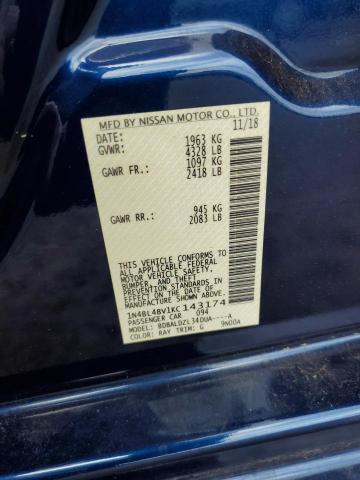 Photo 10 from auction – 2019 NISSAN ALTIMA S with VIN 1N4BL4BV1KC143174
