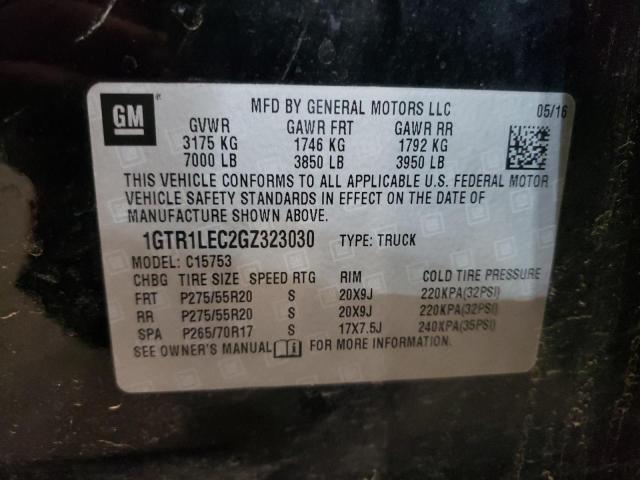 Photo 10 from auction – 2016 GMC SIERRA C15 with VIN 1GTR1LEC2GZ323030