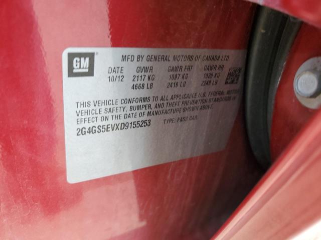 Photo 10 from auction – 2013 BUICK REGAL PREM with VIN 2G4GS5EVXD9155253