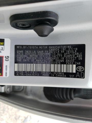 Photo 10 from auction – 2018 TOYOTA COROLLA L with VIN 2T1BURHE0JC047876