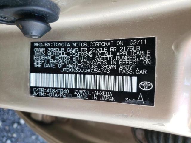 Photo 10 from auction – 2011 TOYOTA PRIUS with VIN JTDKN3DU0B0284743