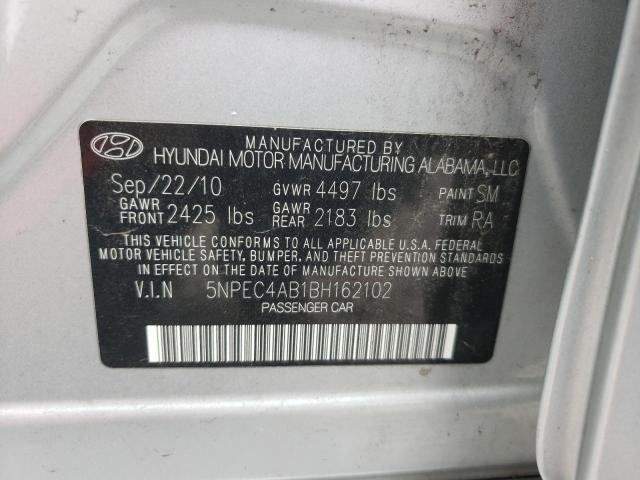 Photo 10 from auction – 2011 HYUNDAI SONATA SE with VIN 5NPEC4AB1BH162102