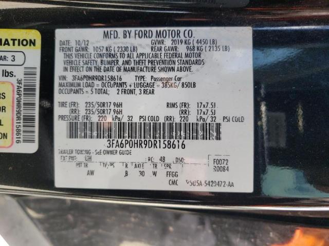 Photo 10 from auction – 2013 FORD FUSION SE with VIN 3FA6P0HR9DR158616