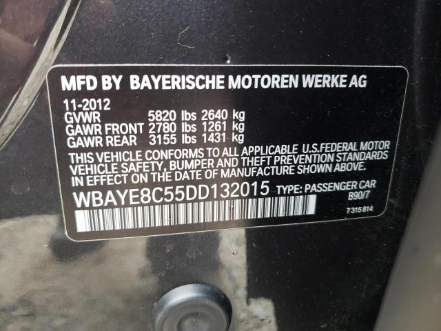 Photo 10 from auction – 2013 BMW 750 LI with VIN WBAYE8C55DD132015