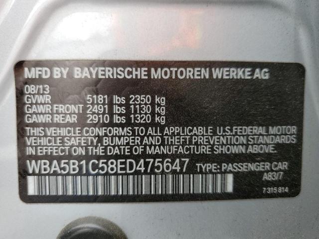 Photo 10 from auction – 2014 BMW 535 I with VIN WBA5B1C58ED475647