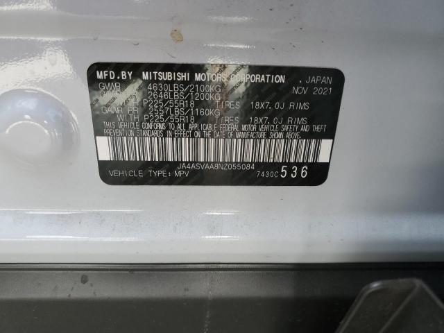 Photo 10 from auction – 2022 MITSUBISHI ECLIPSE CR with VIN JA4ASVAA8NZ055084