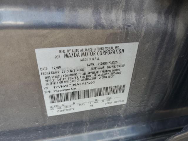 Photo 10 from auction – 2010 MAZDA 6 S with VIN 1YVHZ8CB6A5M25290