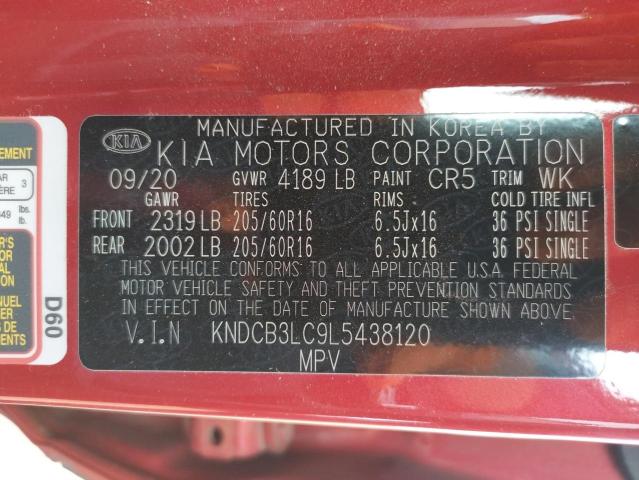 Photo 10 from auction – 2020 KIA NIRO LX with VIN KNDCB3LC9L5438120