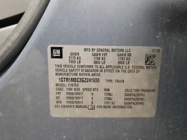 Photo 10 from auction – 2016 GMC SIERRA C15 with VIN 1GTR1MEC3GZ241930