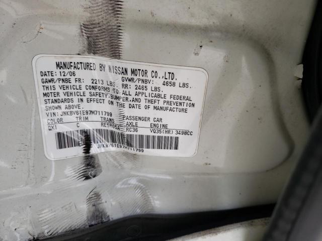 Photo 10 from auction – 2007 INFINITI G35 with VIN JNKBV61E97M711799