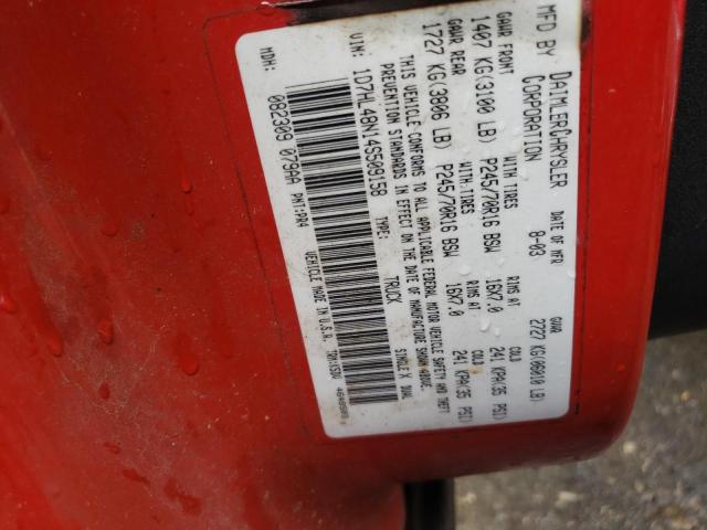 Photo 10 from auction – 2004 DODGE DAKOTA QUA with VIN 1D7HL48N14S509158