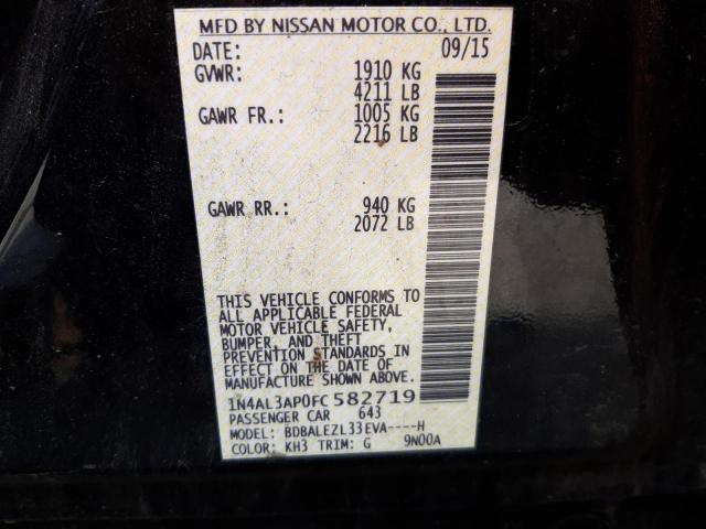Photo 10 from auction – 2015 NISSAN ALTIMA 2.5 with VIN 1N4AL3AP0FC582719