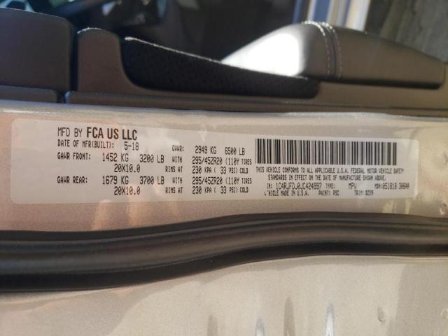 Photo 10 from auction – 2018 JEEP GRAND CHER with VIN 1C4RJFDJ0JC424997