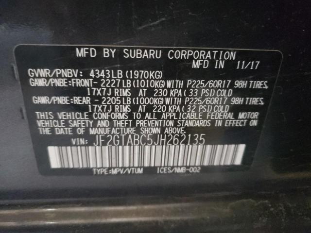 Photo 10 from auction – 2018 SUBARU CROSSTREK with VIN JF2GTABC5JH262135