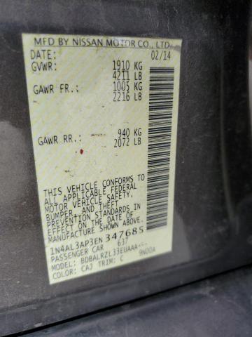 Photo 10 from auction – 2014 NISSAN ALTIMA 2.5 with VIN 1N4AL3AP3EN347685