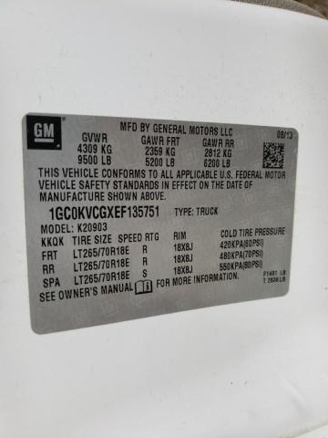 Photo 10 from auction – 2014 CHEVROLET SILVERADO with VIN 1GC0KVCGXEF135751