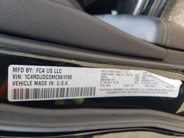 Photo 10 from auction – 2021 DODGE DURANGO GT with VIN 1C4RDJDG0MC661590