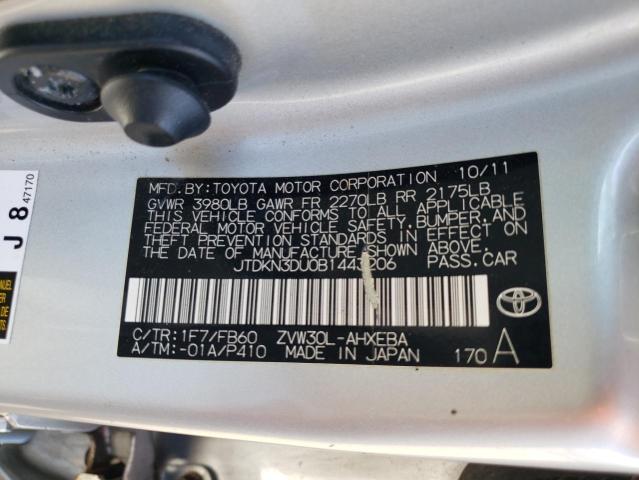Photo 10 from auction – 2011 TOYOTA PRIUS with VIN JTDKN3DU0B1443206