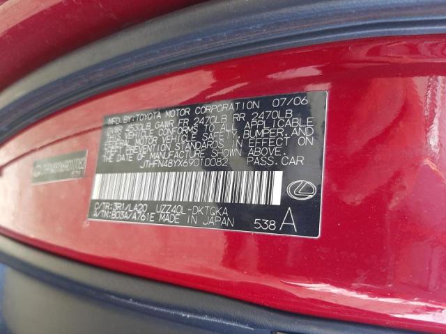 Photo 10 from auction – 2006 LEXUS SC 430 with VIN JTHFN48YX69010082